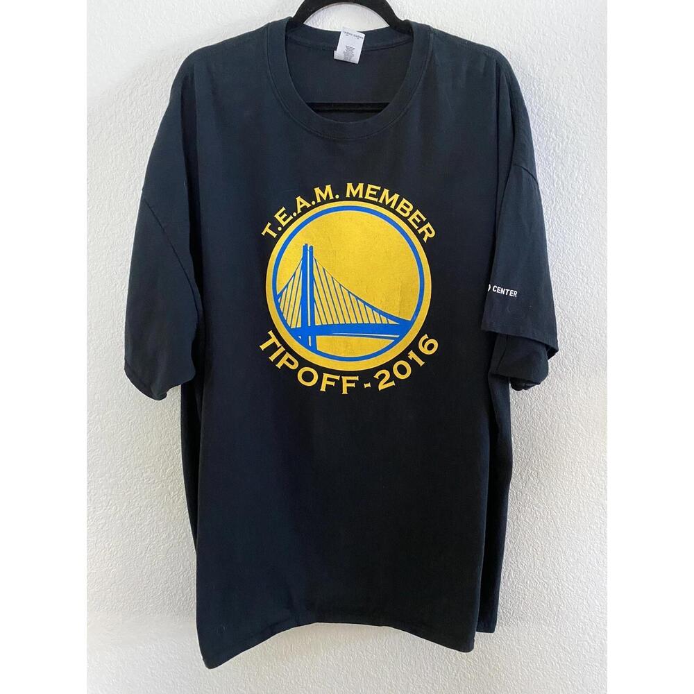 Golden State Warriors Nba Playoffs Team Member Tip Off T-Shirt Rare